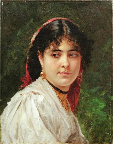 Portrait of a young Italian woman, also said of a Bohemian, 1875 - Alexandre Cabanel
