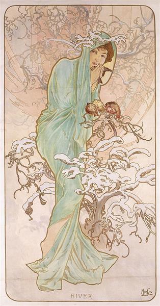 Winter, 1896 - Alfons Mucha
