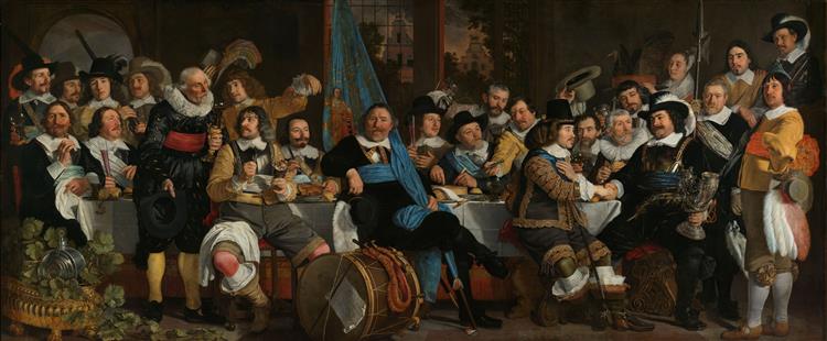 Banquet at the Crossbowmen’s Guild in Celebration of the Treaty of Münster, 1648 - Бартоломеус ван дер Гелст