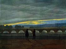 August Bridge in Dresden - Caspar David Friedrich