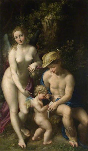 Venus with Mercury and Cupid (The School of Love), c.1525 - Correggio