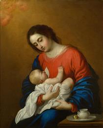 Madonna with Child - Francisco de Zurbaran