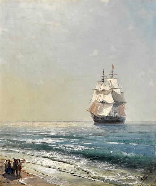 In Full Sail - Ivan Konstantinovich Aivazovskii