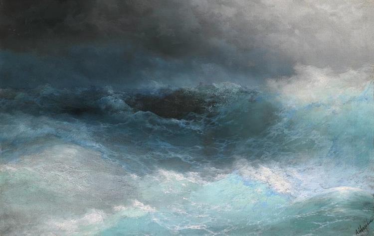 Stormy Sea - Ivan Konstantinovich Aivazovskii