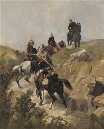 Cavalrymen Ascending a Hill - James Alexander Walker