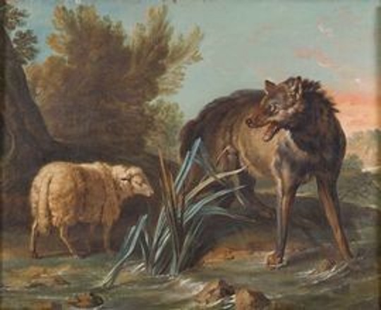 The wolf and the lamb - Jean-Baptiste Oudry