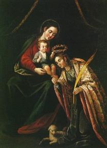 The Mystical Betrothal of St. Agnes - Juan del Castillo