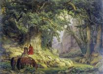 The Thousand-year-old Oak - Carl Friedrich Lessing
