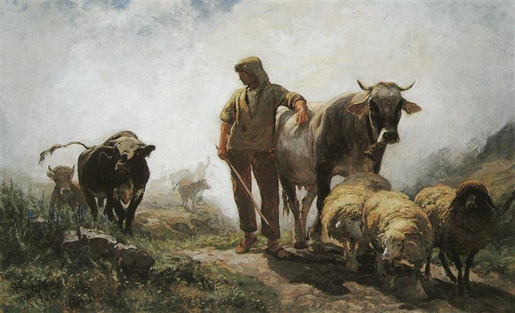 Into the Mountains, 1881 - Rudolf Koller