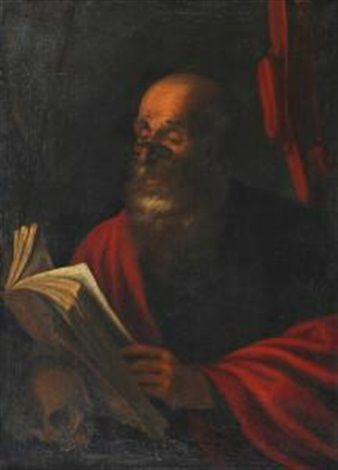 Saint Jerome reading - Michelangelo Merisi da Caravaggio