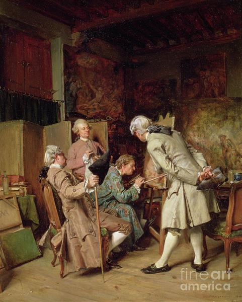 The Art Lovers Or the Painter - Ernest Meissonier