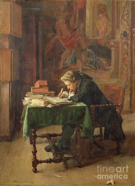Young Man Writing - Jean-Louis-Ernest Meissonier