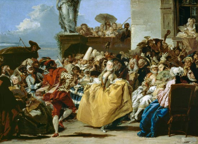 The Minuet or Carnival Scene, 1754 - 1755 - Giovanni Domenico Tiepolo