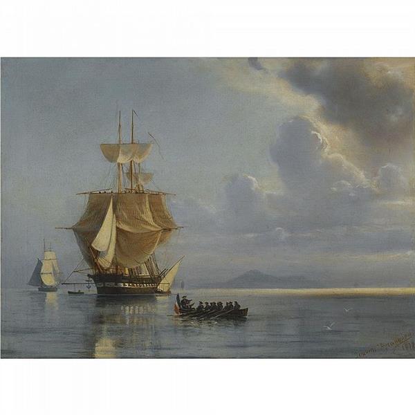 Frigate on calm waters - Ioannis Altamouras
