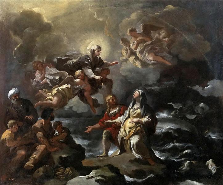 Saint Bridget Saved from a Shipwreck by the Virgin - Luca Giordano