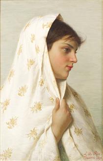 Girl with shawl - Luigi Da Rios