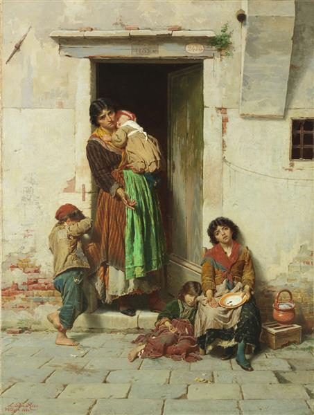 The orphans, 1880 - Luigi Da Rios