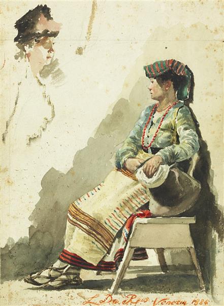 The woman from ciociaria, 1884 - Luigi Da Rios