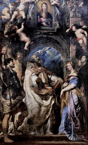St. Gregory the Great with Saints, 1606 - Peter Paul Rubens