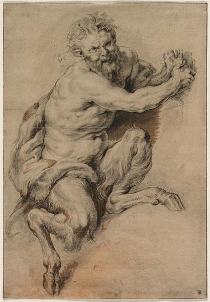 A Faun Grasping a Bunch of Grapes - Peter Paul Rubens
