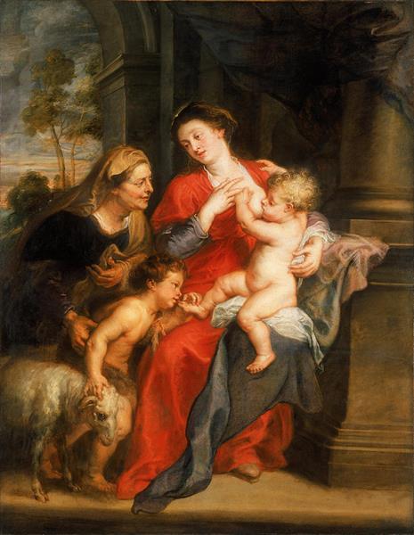 The Virgin and Child with Sts Elizabeth and John the BaptisT - Питер Пауль Рубенс