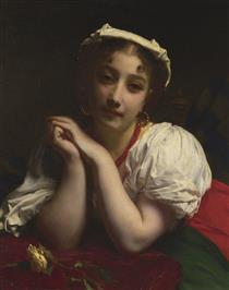 Young italian woman - Adolphe Piot