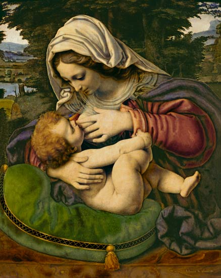 The Virgin of the Green Cushion, 1507 - 1510 - Andrea Solario