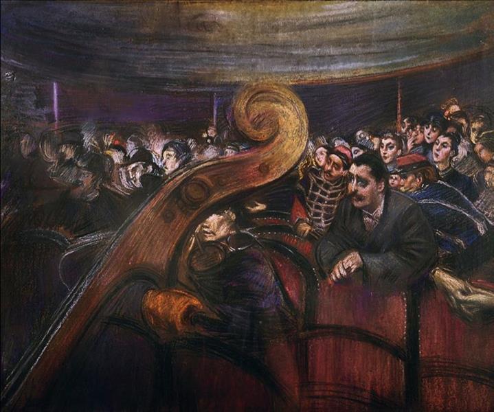 At the theatre, c.1885 - Джованни Болдини