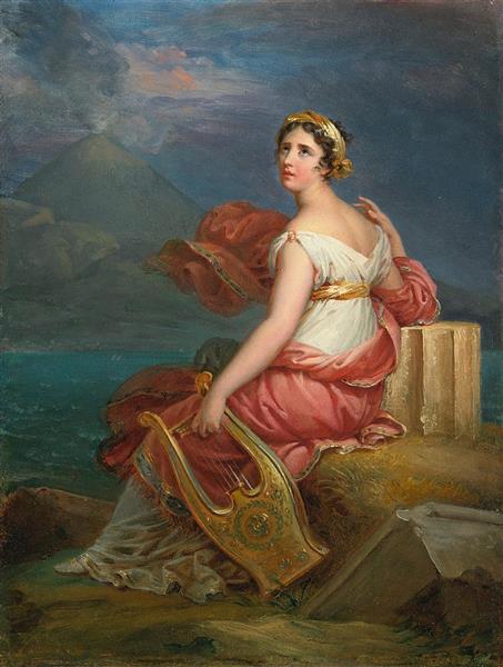 Corinna with Her Harp on Cape Misenus - Франсуа Жерар