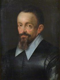 Portrait of a man, possibly Johannes Kepler - Hans von Aachen