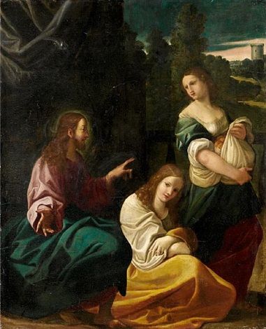 Christ in the House of Martha and Mary - Ludovico Carracci