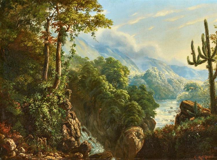 Südamerikanische Landschaft - Adolf Methfessel