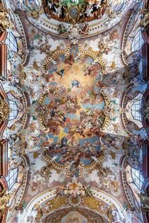 Frescos en el techo de la abadía de Wilhering - Bartolomeo Altomonte