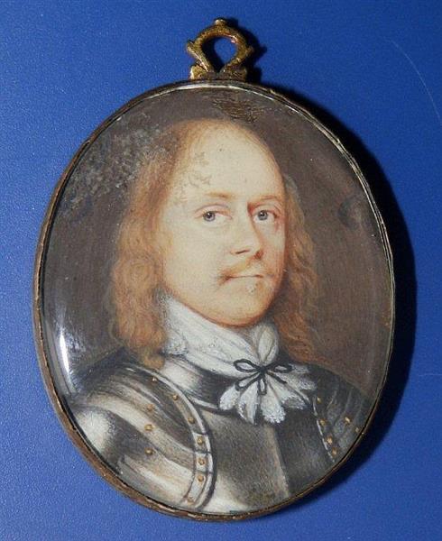 Portrait of a nobleman in white cravat and armour - David Des Granges
