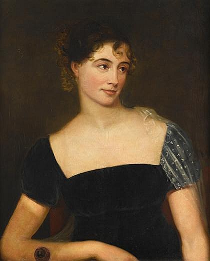 Portrait of a lady believed to be Betsy Mulford Sutliff (1792-1871) - Ezra Ames