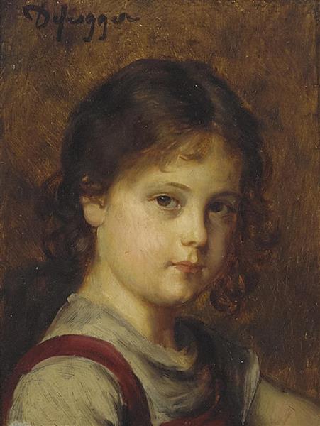 A portrait of a young girl - Franz Defregger