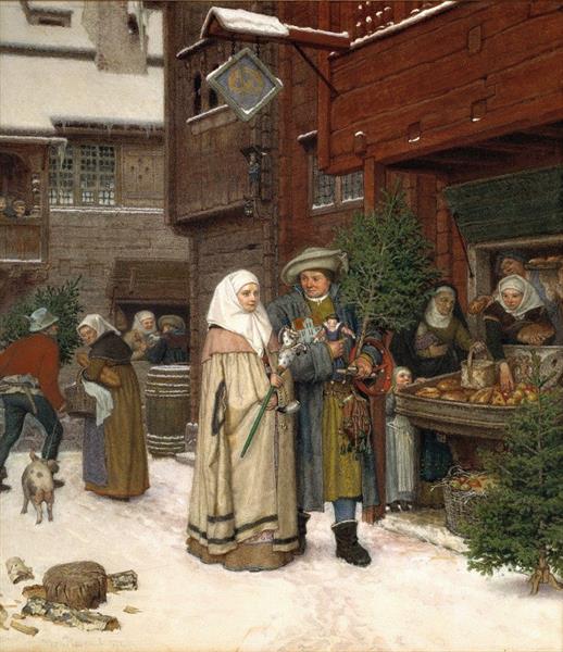 The Christmas Fair - Georg von Rosen