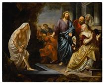 The raising of Lazarus - Hendrik Heerschop