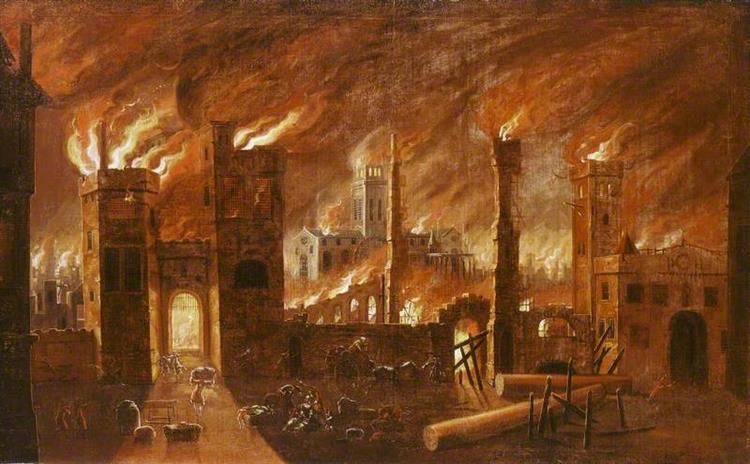 The Great Fire of London - Jan Griffier I