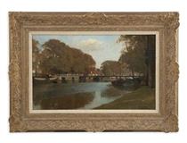 Dutch Canal Scene - Johannes Christiaan Karel Klinkenberg