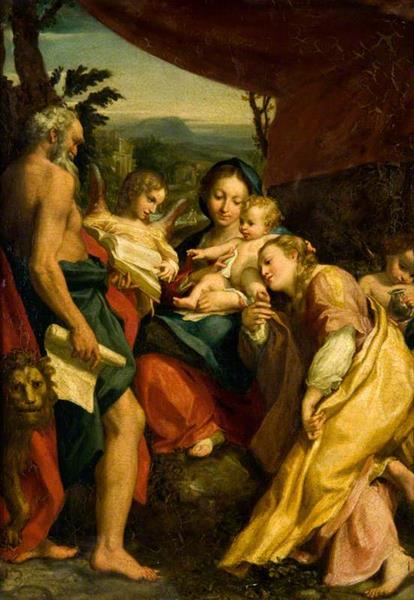 The Madonna of Saint Jerome (after Correggio) - John Graham-Gilbert