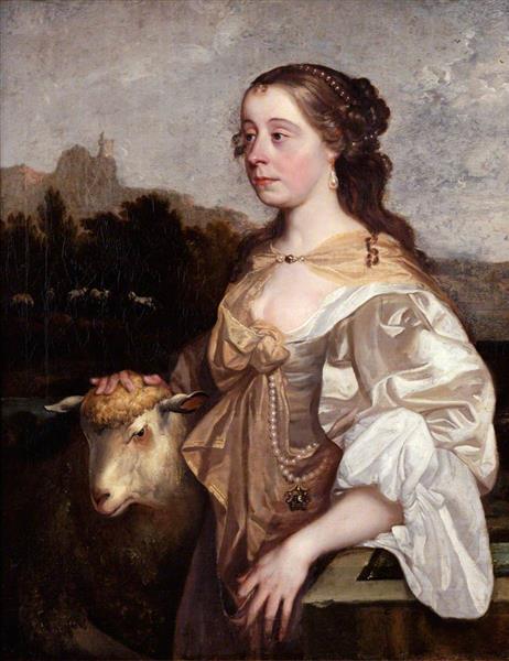 Portrait of a Lady as a Shepherdess - John Greenhill