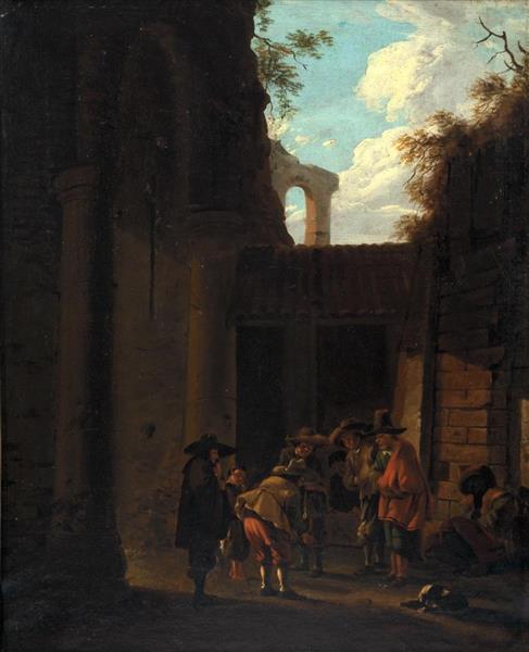 Dutch Gambling Scene - Nicolaes Pietersz. Berchem