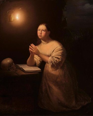The Penitent Magdalene - Petrus van Schendel