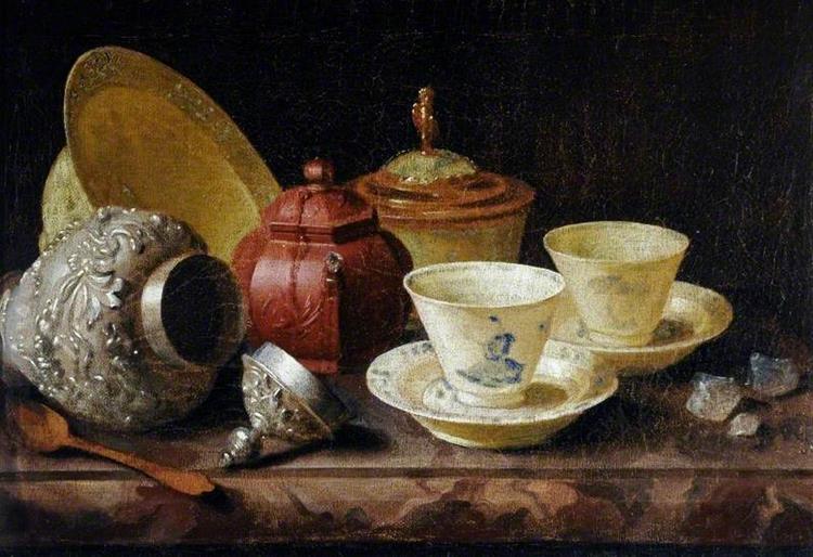 Still Life with Tea Cups - Pieter Gerritsz. van Roestraten