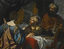 The intercession of Esther with King Ahasuerus and Haman - Pietro Paolini