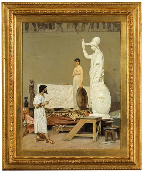 Fidia che scolpisce la statua di Minerva - Raffaello Sorbi