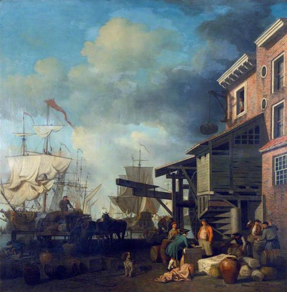 A Thames Wharf - Samuel Scott
