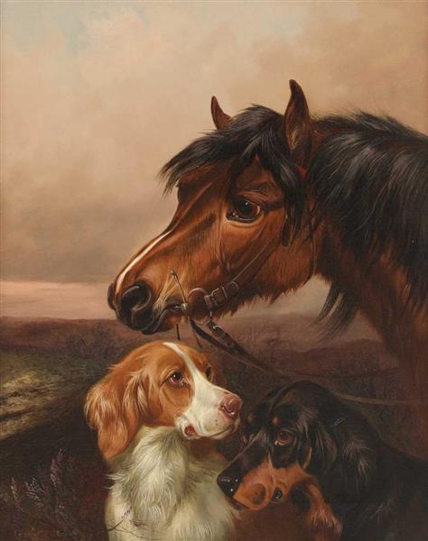 a Gordon setter and a Highland pony - Colin Graeme Roe