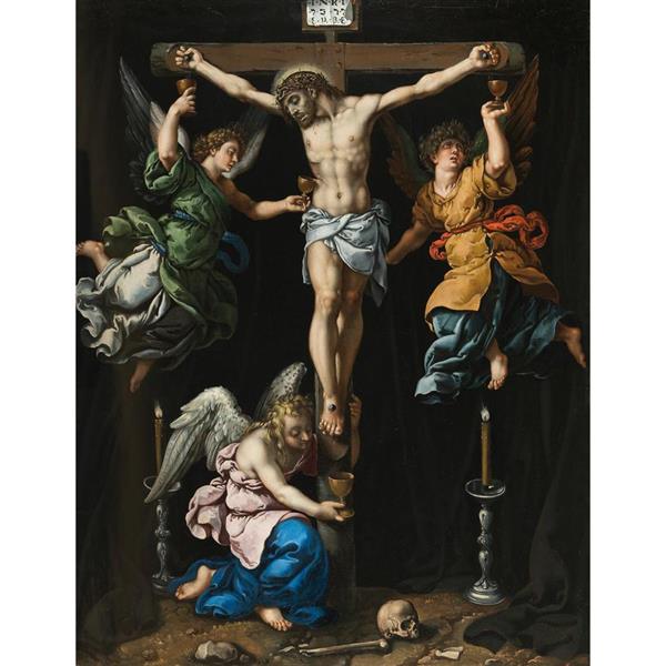 CHRISTUS AM KREUZ MIT ENGELN - Frans Pourbus the Elder